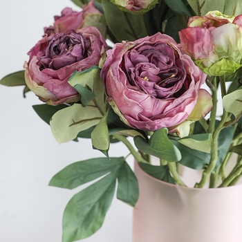 thumb_50cm - Purple Artrificial Dried Look Peony