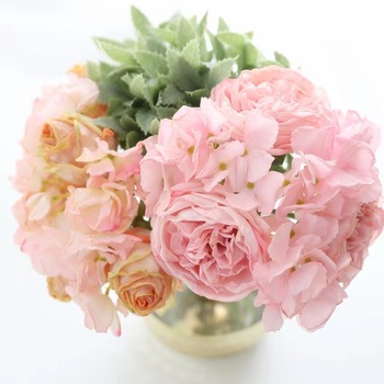 thumb_Cottage Rose & Hydrangea Bouquet - Lavender - Real Touch