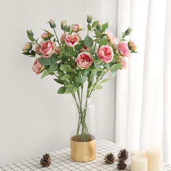thumb_88cm - 4 Head Rose  Stem - Fushia 2 tone