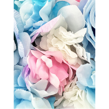 thumb_Rose/Hydrangea Flower Wall Pink/Blue Baby Shower