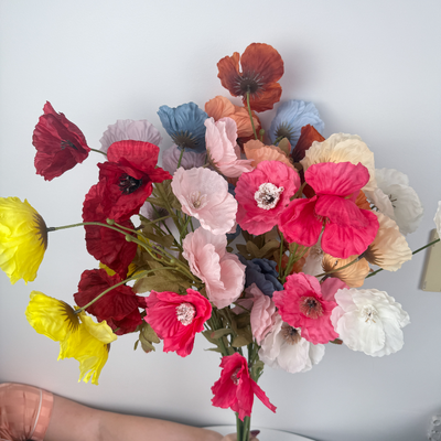 thumb_Champagne Poppy Spray Stem - 76cm – 5 Head