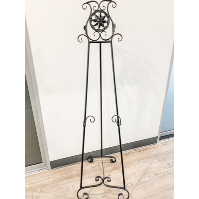 thumb_Black Metal Wedding Easel Display Sign Stand – 150cm