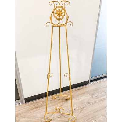 thumb_Gold Metal Wedding Easel Display Sign Stand – 150cm