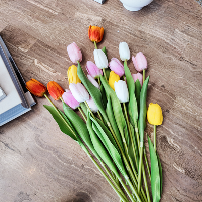 thumb_White Real Touch Tulip Stem – 46cm Artificial Tulip Flower