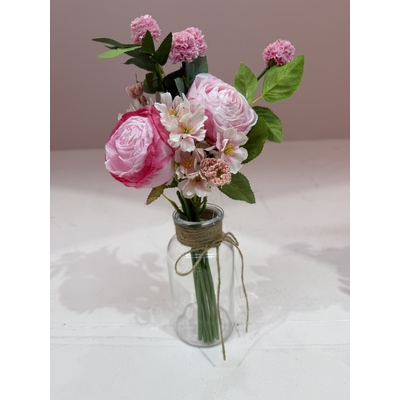 thumb_34cm Artificial Mixed Rose Flower Vase Bouquet – Two Tone Pink & Fuchsia
