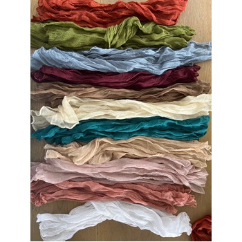 thumb_10pcs Cheesecloth Linen Napkin - Mauve Pink