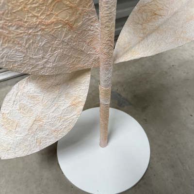 thumb_Set of 3 Cream/Peach Giant Roses on Stands