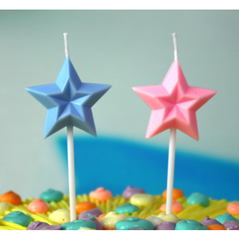 thumb_1 x  Red Star Birthday Cake Candles 