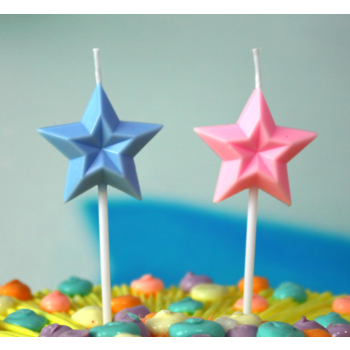 thumb_1 x  Pink Star Birthday Cake Candles