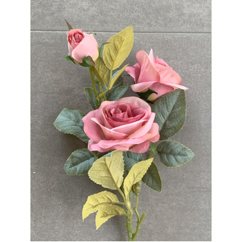 thumb_70cm - Pink/Mauve 3 Head Rose Stem