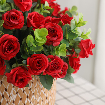thumb_11 Head Mini Rose Filler Bunch - Red