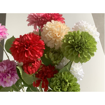 thumb_75cm - 3 Head Dahlia Flower Stem - Blue