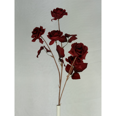 thumb_Artificial Red Rose Spray with 5 Heads – 70cm