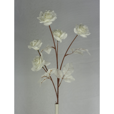 thumb_Artificial White Rose Spray with 5 Heads – 70cm