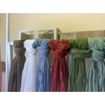 thumb_Extra Long 4m Rust Brown Cheesecloth Table Runner  90x400cm