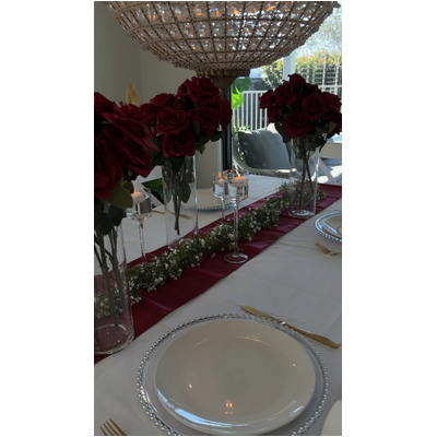 thumb_Table Runner Satin - Burgundy