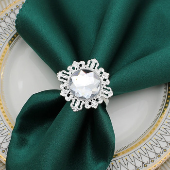 thumb_12pk Fushia Napkin Rings - Diamond Ring Style 
