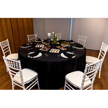thumb_275cm Polyester  Round Tablecloth - Black