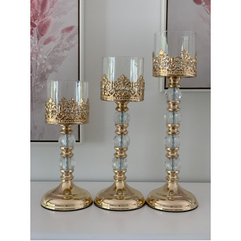 thumb_Glass Stemmed Candelabra - 35cm Tall