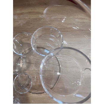 thumb_21cm Glass Cylinder Vase with 5 Tealight Candle Holders