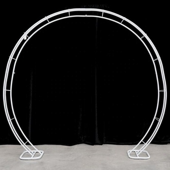thumb_2.3m Circle Arch White - 3 Row Heavy Duty Decorative Wedding Arch Frame Set