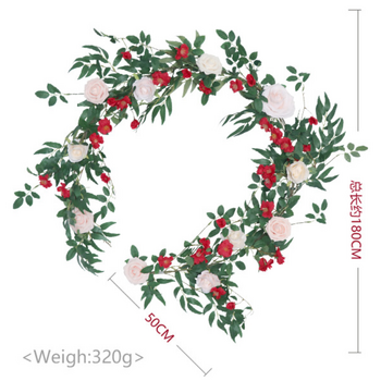 thumb_1.8m Luxury Native Willow Native Eucalyptus Garland - Red/Pink/Cream
