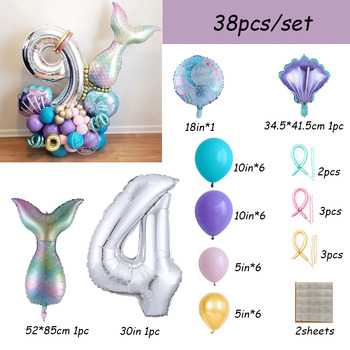 thumb_38pcs - Mermaid Themed Birthday Set - 1st - 5th Available