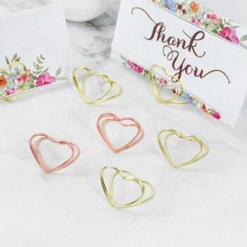thumb_Heart Shaped Place Card Holder - Gold