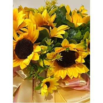 thumb_60cm Sunflower Floral Arch Swag with ribbons