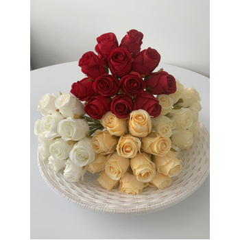 thumb_White/Cream - 12 Head Silk Rose Bouquet