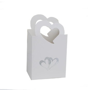 thumb_100pk Silver Double Heart Favor Box 