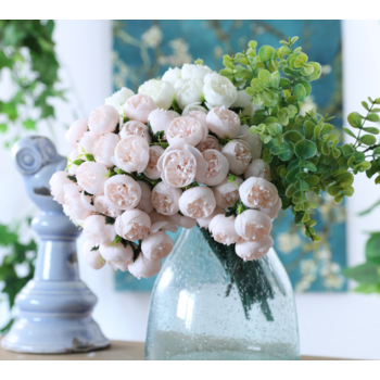 thumb_27 Head Blush Pink Peony Bouquet/Filler Flower Bunch