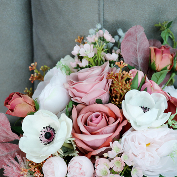 thumb_Mixed Flower Bridal Bouquet 27cm - Pink/Mauve/White