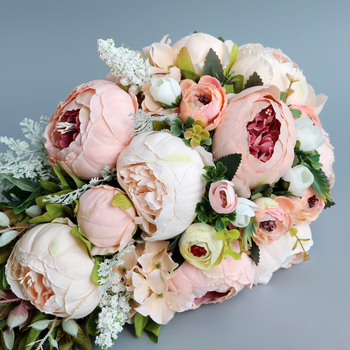 thumb_Bridal Teardrop Bouquet - Peony Champagne Pinks