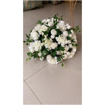 thumb_50cm Floral Rose/Ivy Ball Arrangement - White/Cream