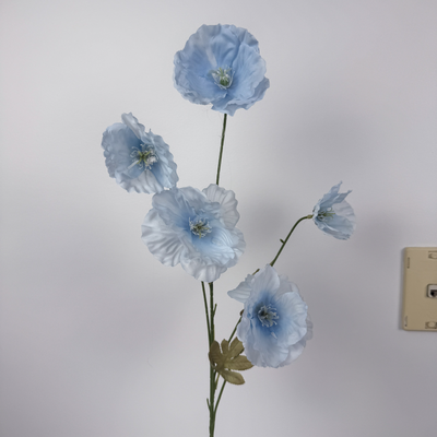 thumb_Light Blue Poppy Spray Stem - 76cm – 5 Head