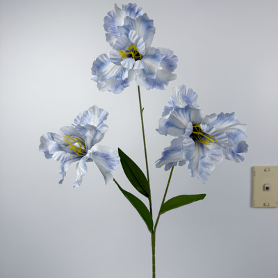 thumb_Light Blue Ruffled Iris Spray – 80cm Artificial Flower Stem