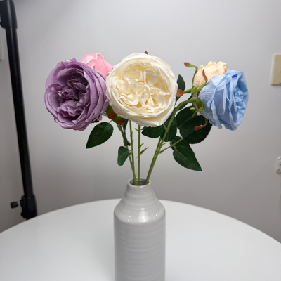 thumb_Peach David Austin Rose Stem 50cm Artificial – Single Stem