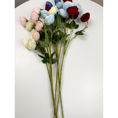 thumb_Multi Head White Rose Spray Stem 82cm - Artificial