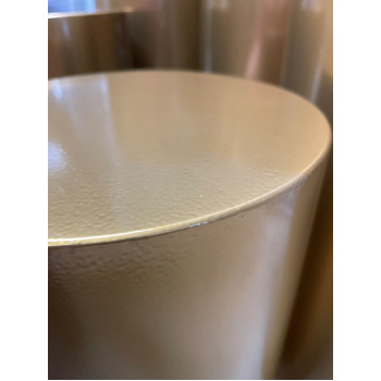thumb_Set of 5 Matt Silver Round Metal Wedding Plinths – Factory Seconds