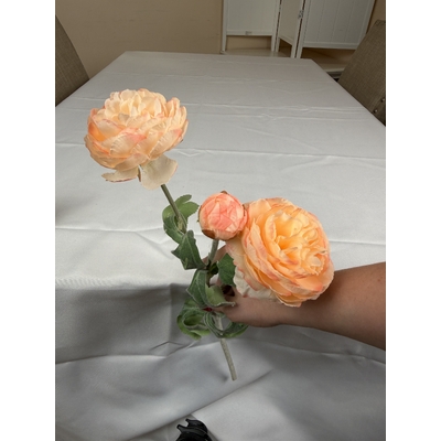 thumb_52cm Artificial 3 Head Ranunculus Flower Spray – Peach
