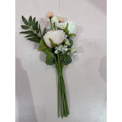 thumb_34cm Artificial Mixed Rose Flower Vase Bouquet – White/Pink