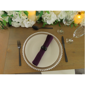 thumb_Cloth Napkin - Quality Polyester - Egg Plant