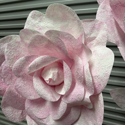 thumb_Set of 3 Pink/White Giant Roses on Stands