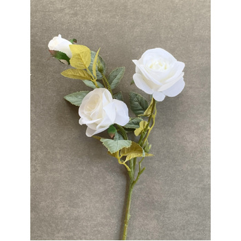 thumb_70cm - White/Cream 3 Head Rose Stem