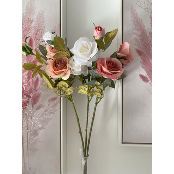 thumb_70cm - Pink/Mauve 3 Head Rose Stem