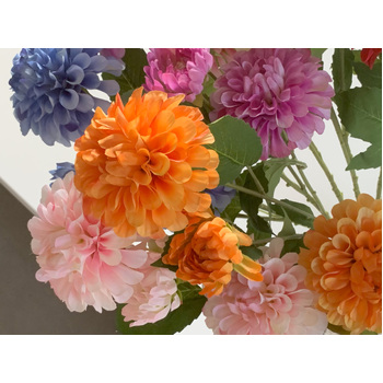 thumb_75cm - 3 Head Dahlia Flower Stem - Blue