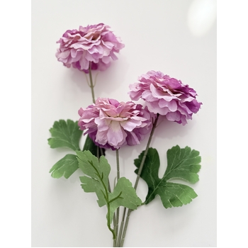 thumb_70cm Light Purple Artificial Ranunculus Flower Stem – 3 Head