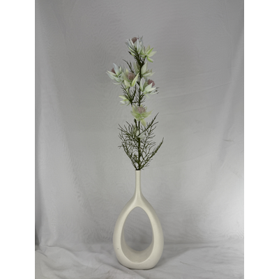 thumb_65cm White/Green Artificial Blushing Bride Stem – 9 Flower Heads
