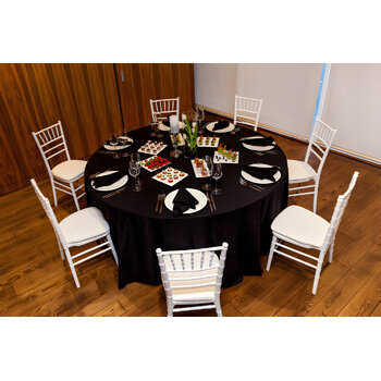 thumb_275cm Polyester  Round Tablecloth - Black